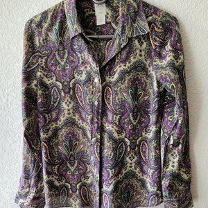 J Crew Silk & Cotton Blouse Size 2